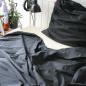 Mobile Preview: Bettlaken Betttuch Bio Baumwolle Satin Pure Black schwarz Schlafzimmer Stil